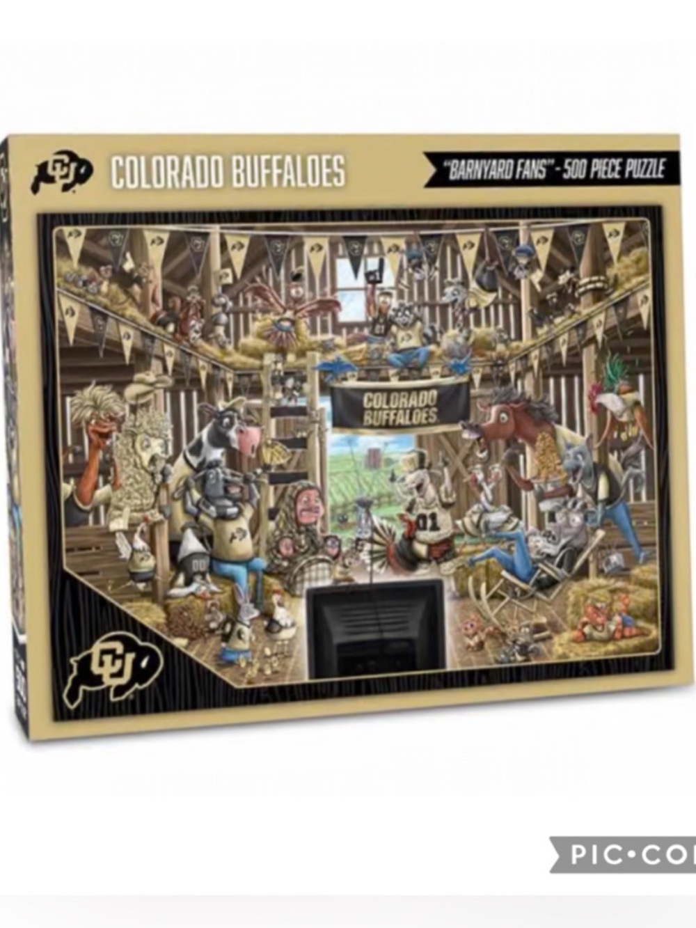 NWT Colorado Buffaloes 500 Piece Barnyard Fans Puzzle NCAA CU Buffs Sealed
